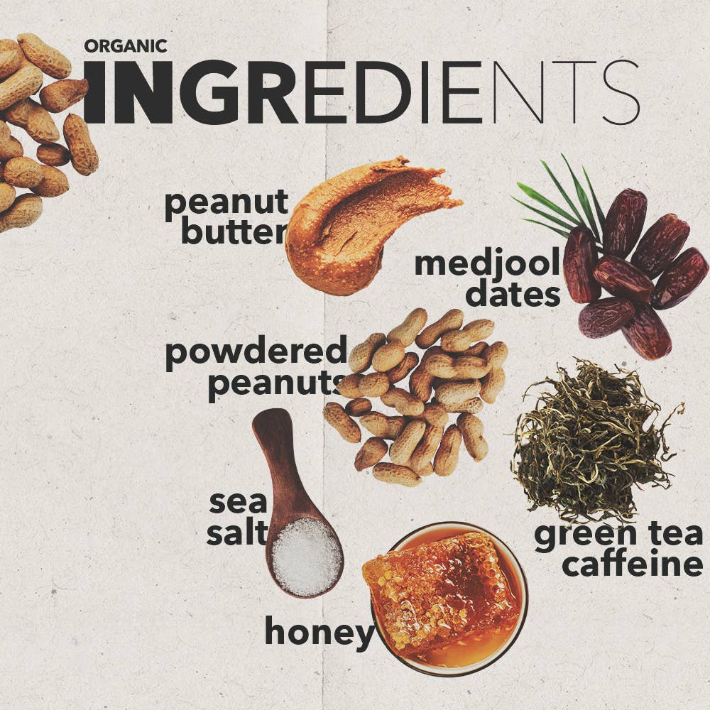 CAFF Energy - Wholesale Snack Bar - CAFF Energy Bite - Peanut Butter (20 Bites)3