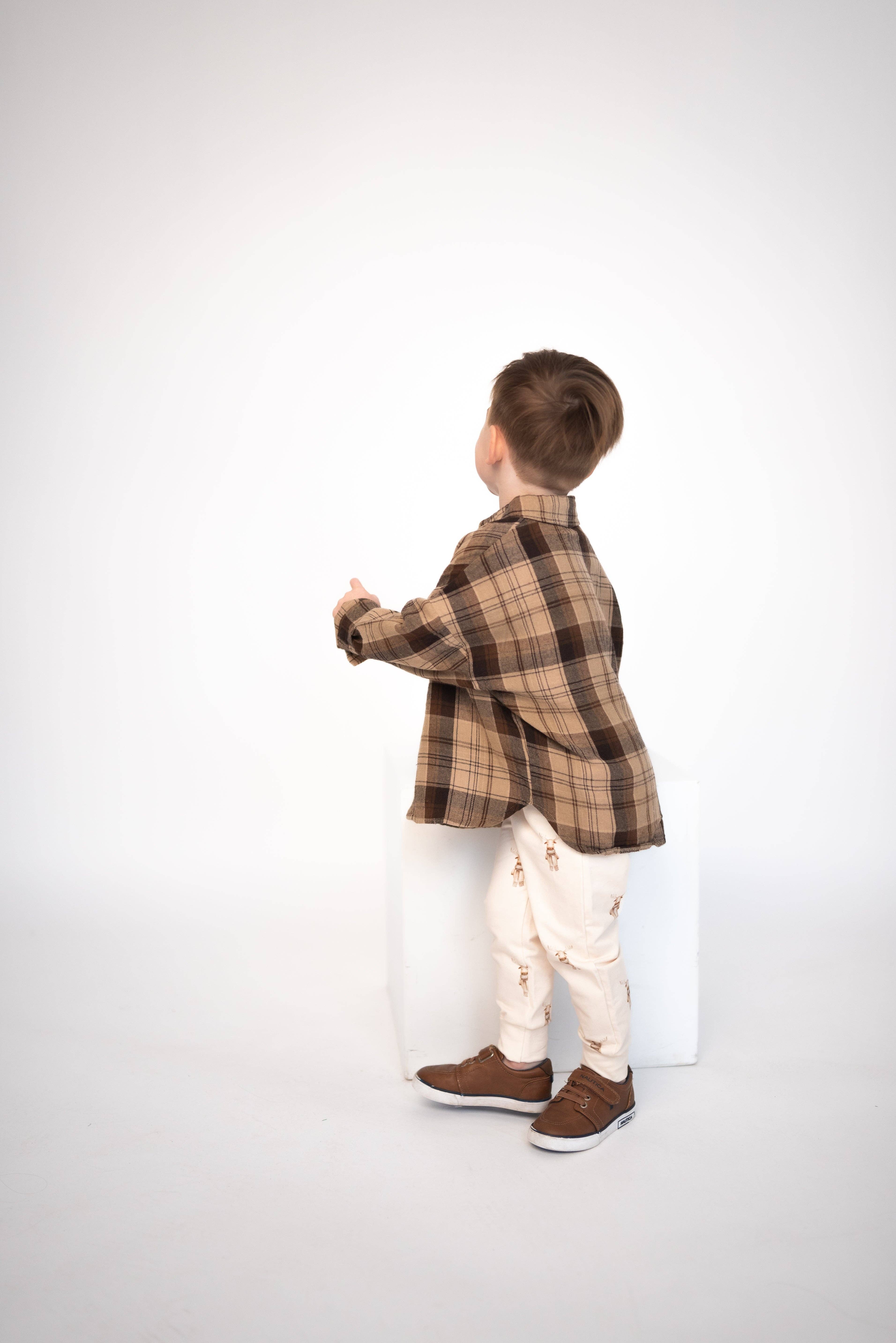 Button Up Flannel in Alpine Heritage Plaid for wholesale on Faire2