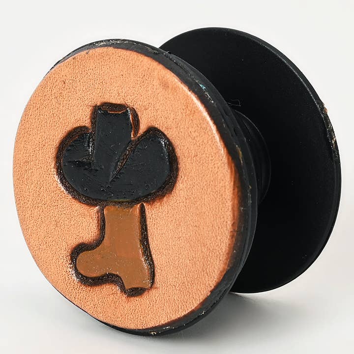 LS Western - Wholesale Phone grip - ADPNA101 Floral Design Hand-Tooled Leather Cell Phone Pop Socket - By American Darling8