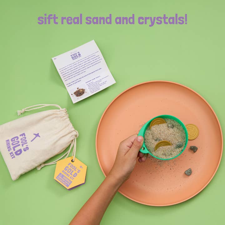 GeoCentral - Wholesale Toy Set - Kids - Fool's Gold Mining Kit - Sift Real Sand and Crystals!
