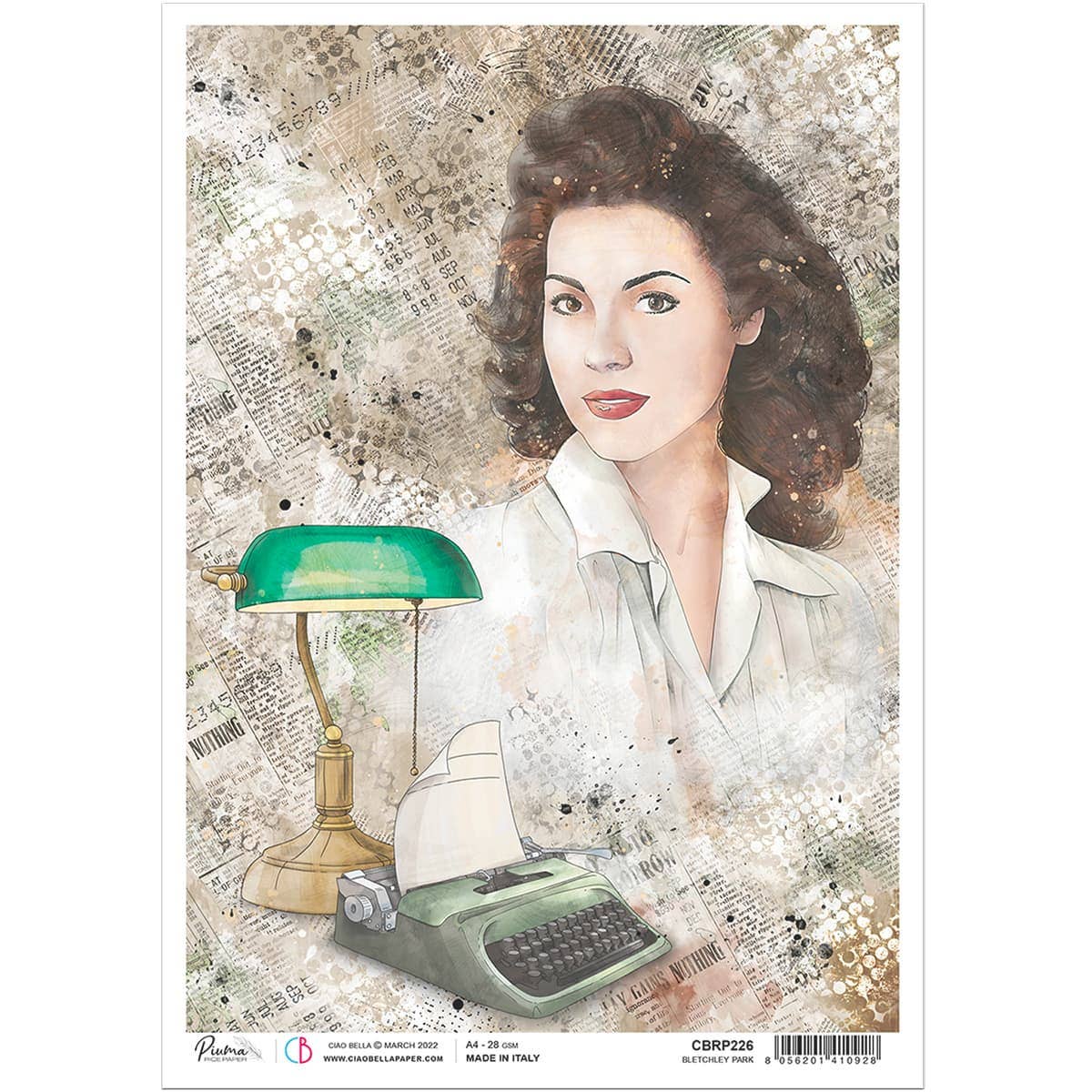 Ecstasy Crafts Distributing – wholesale Craft supplies – Ciao Bella Rice Paper A4 Bletchley Park0