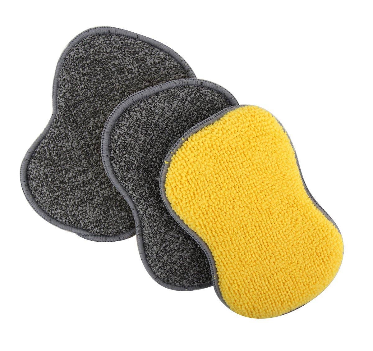 Everplush - Wholesale Cleaning Sponge - Microfiber Foaming Scrubby Sponges 3 Pack1