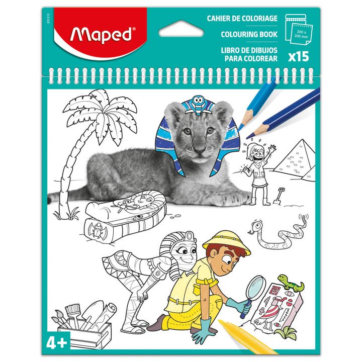 Janod - Wholesale Coloring Book - Kids & Baby - Spiral Bound Coloring Book to Color - 15 Pages