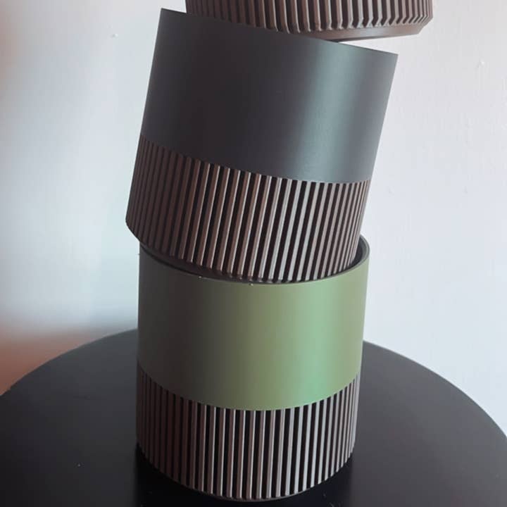 Two-Toned Cedar & Colour Plant Pot | Mid Century Inspired and other Purchase Wholesale mid century modern planter. Free Returns & Net 60 Terms on Faire trending on Faire.