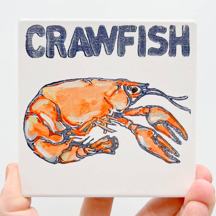 Crawfish Coaster - Sous-verre résorbable Coastal Shellfish pour la vente par Home Malone