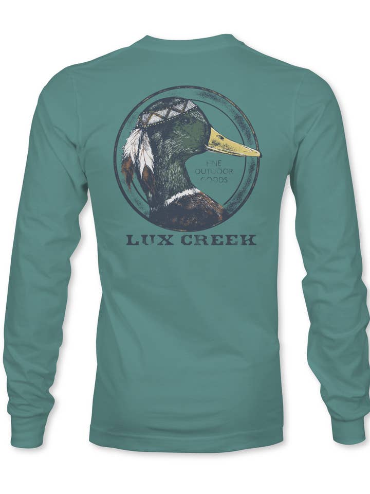 Lux Creek – Großhandel T-Shirt mit Siebdruck – Herren – Verrückte Stockente LS