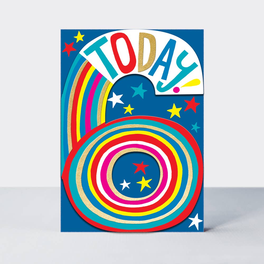 Rachel Ellen Designs – wholesale Birthday card – Ditto - Age 6 Boy Birthday Card