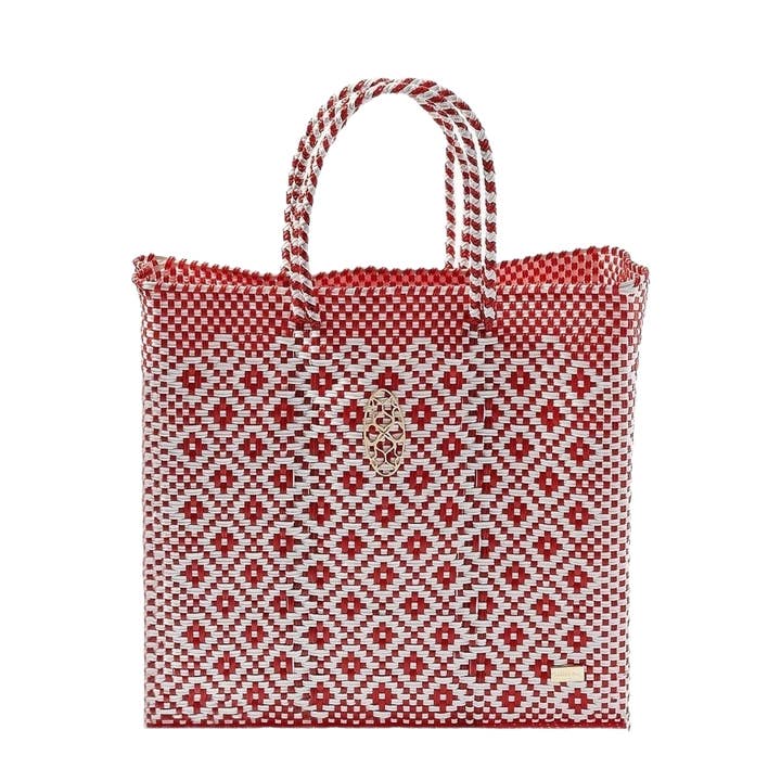 MEDIUM RED AZTEC TOTE BAG SHOULDER STRAP for wholesale by Lola's Bag by Georgina Herrera