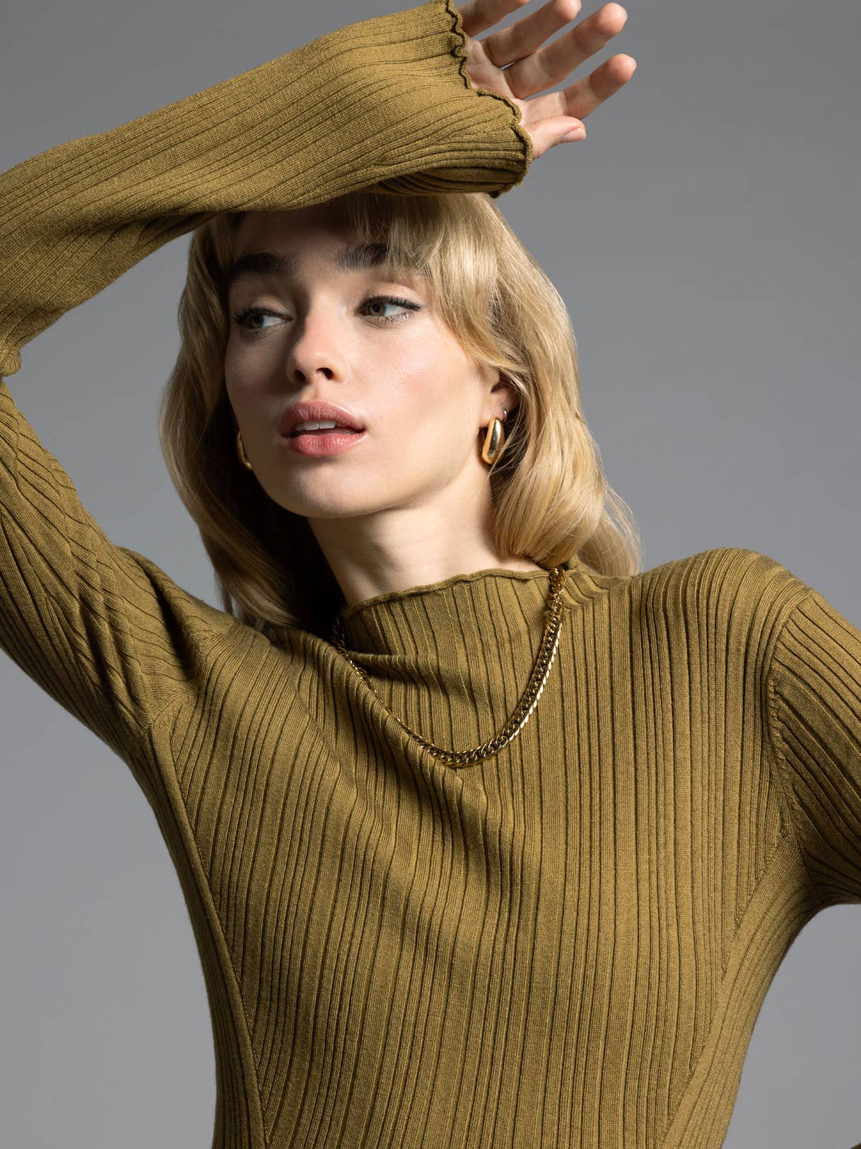 Weekend Los Angeles - Wholesale Dress - Women's - Mock Neck Ribbed Dress - MIRREN DRESS4