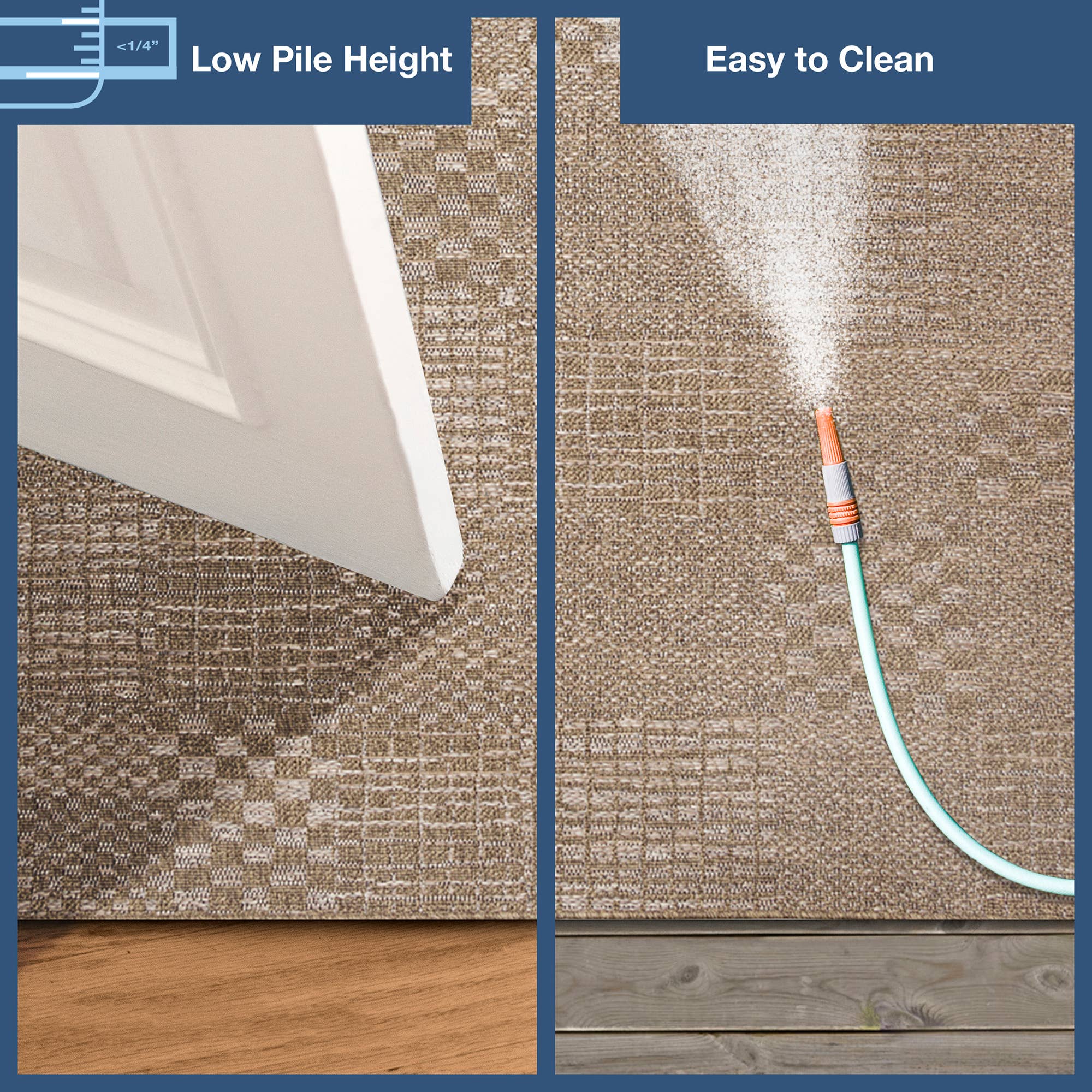 Natural Tapete Orly Patchwork para Interior/Exterior Natural para venda a revendedores na Faire0