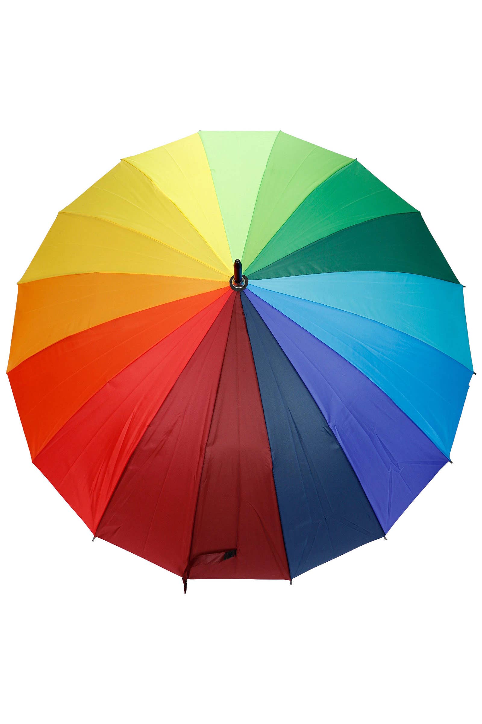 AS SHOWN Rainbow 16 Panel Auto Open-fold Umbrella for wholesale on Faire4