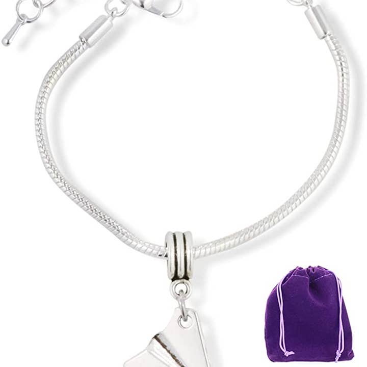 Dave The Bunny - Venta al por mayor Pulseras de abalorios/colgantes - Pulsera de avión de papel | Joyería de cadena de serpiente de avión
