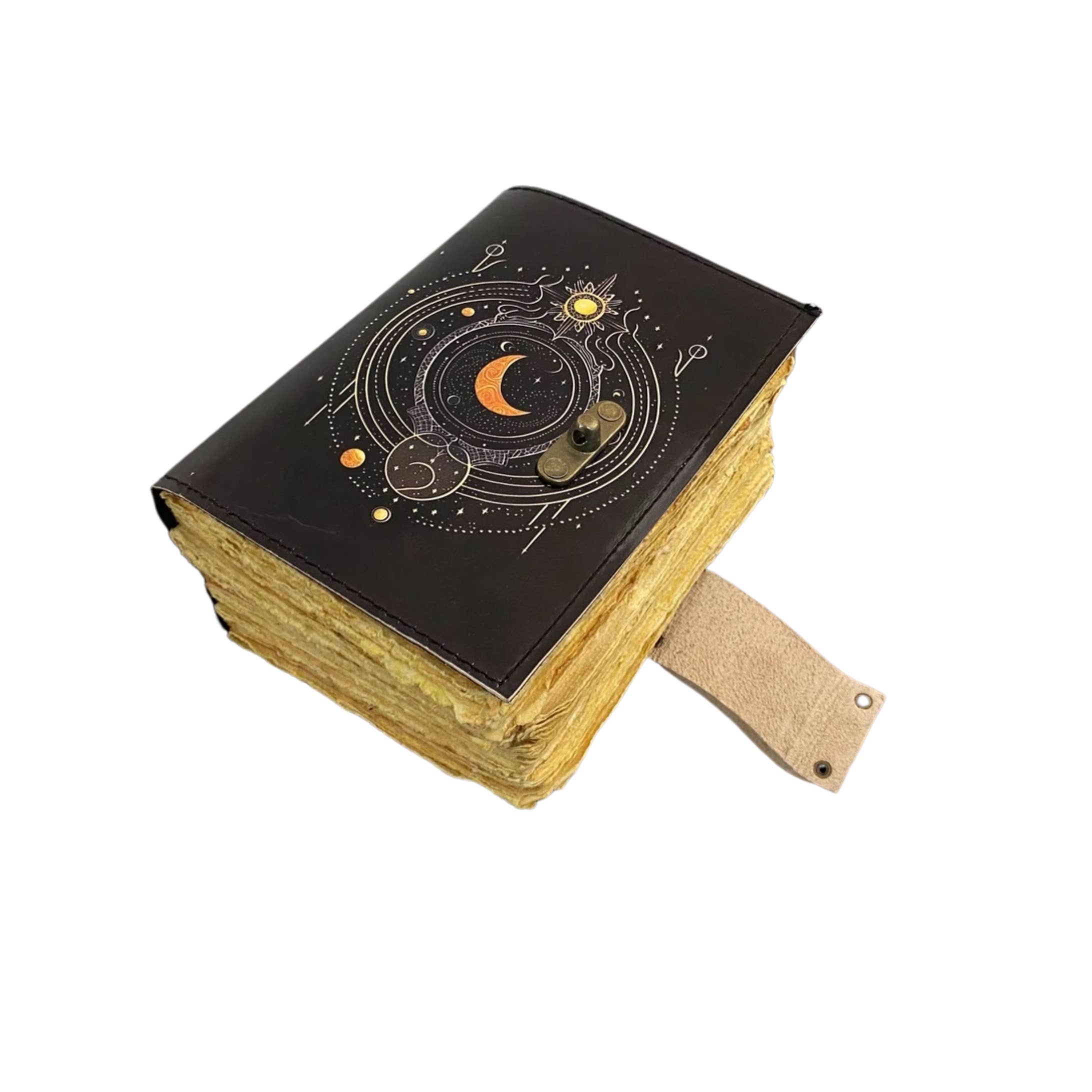 Billion Brothers - Wholesale Journal/Diary - Sun Moon Leather Journal Travel Diary Celtic Grimoire Gifts4