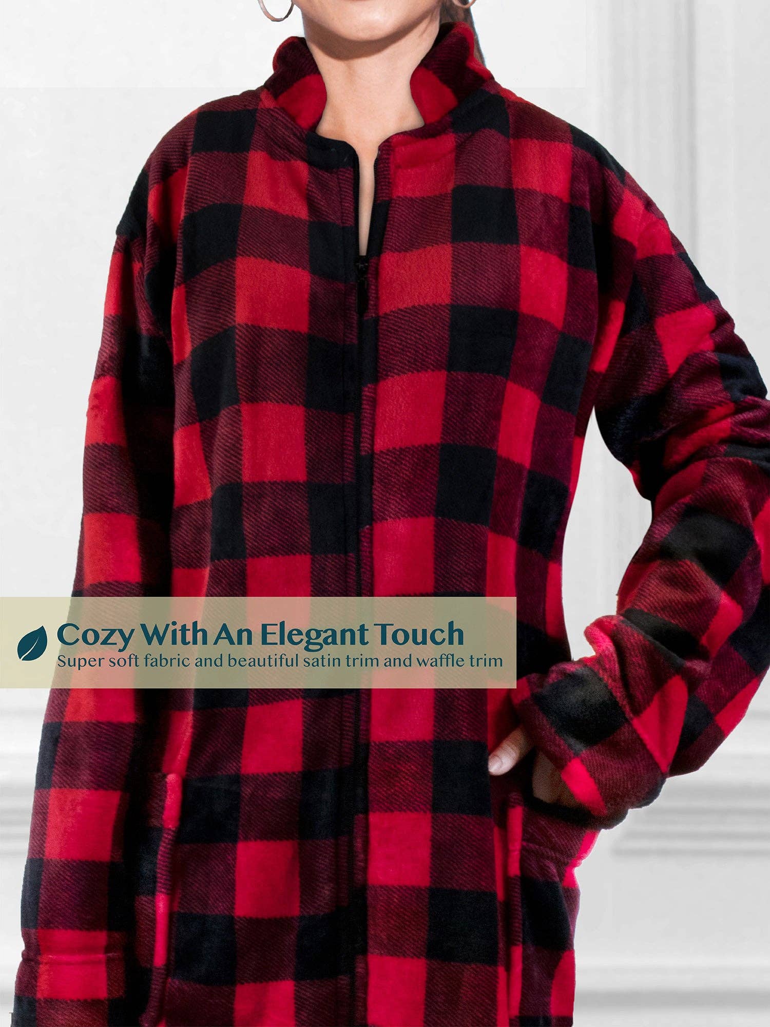 Pavilia - Wholesale Robe - Women's - Women's Housecoat Zipper Robe50