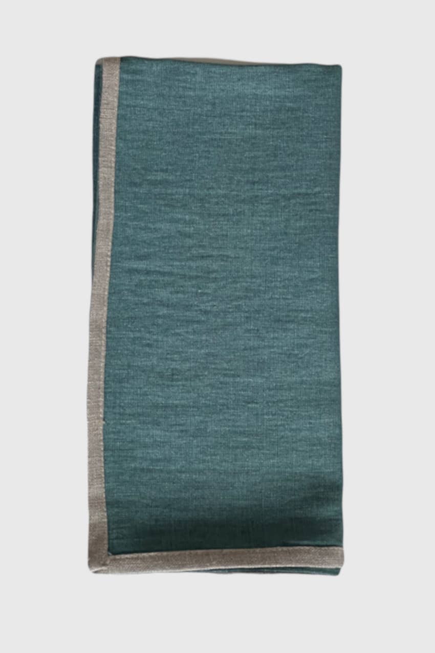 Linen Way Inc. - Wholesale Dinner & Cloth Napkin - Laurel Linen Napkin with Natural Border - Available 8 Colors2