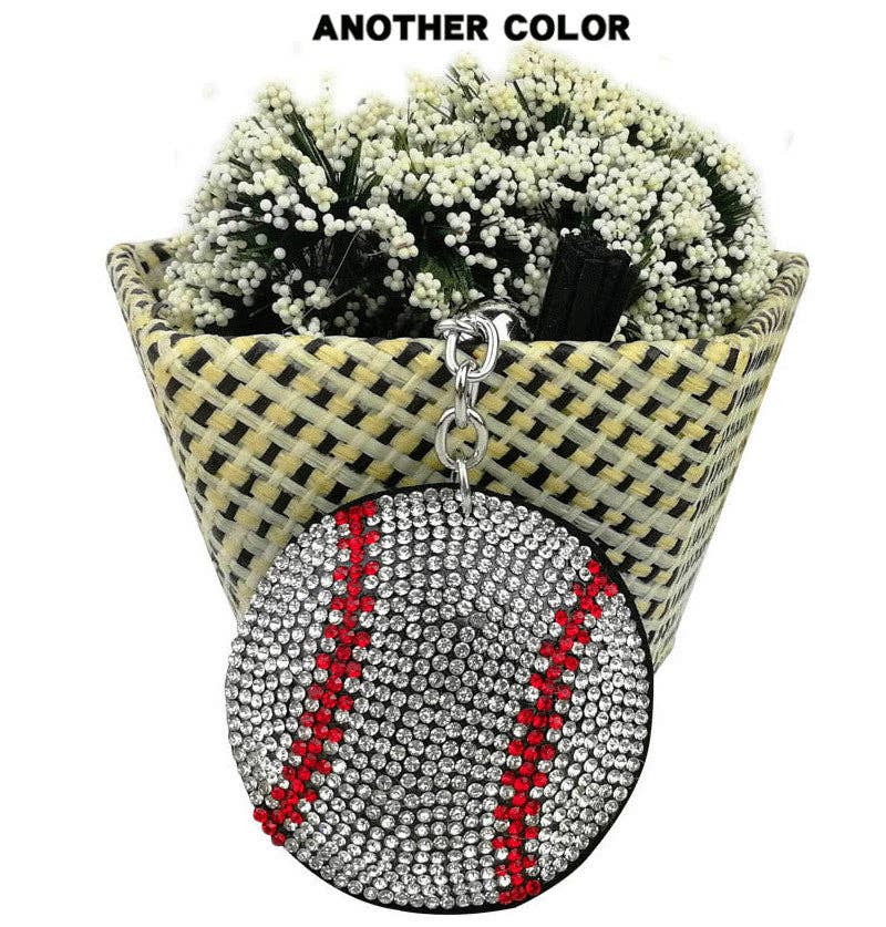 Ole - Wholesale Keychain - Women's - Baseball Rhinestone Key Chain K12455