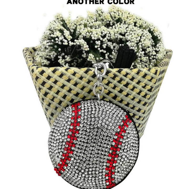 Ole - Wholesale Keychain - Women's - Baseball Rhinestone Key Chain K12455