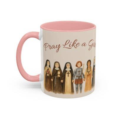CreatingStillMoments - Wholesale Coffee Mug - Pray Like a Girl Mug, Saint Mug, Catholic Gift for her4