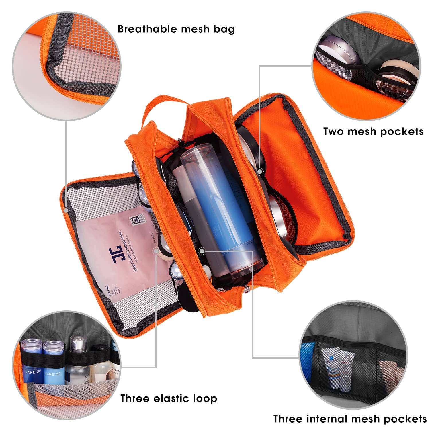 wandf - Wholesale Toiletry Bag - Unisex - Toiletry Bag Hanging Dopp Kit Water Resistant Shaving Bag80