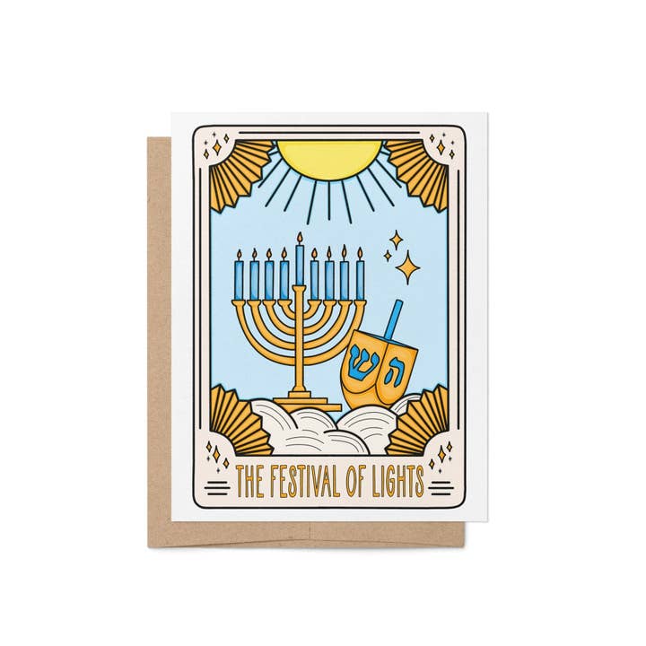 Hanukkah Tarotkaart wenskaart voor wholesale door MangoIllustrated