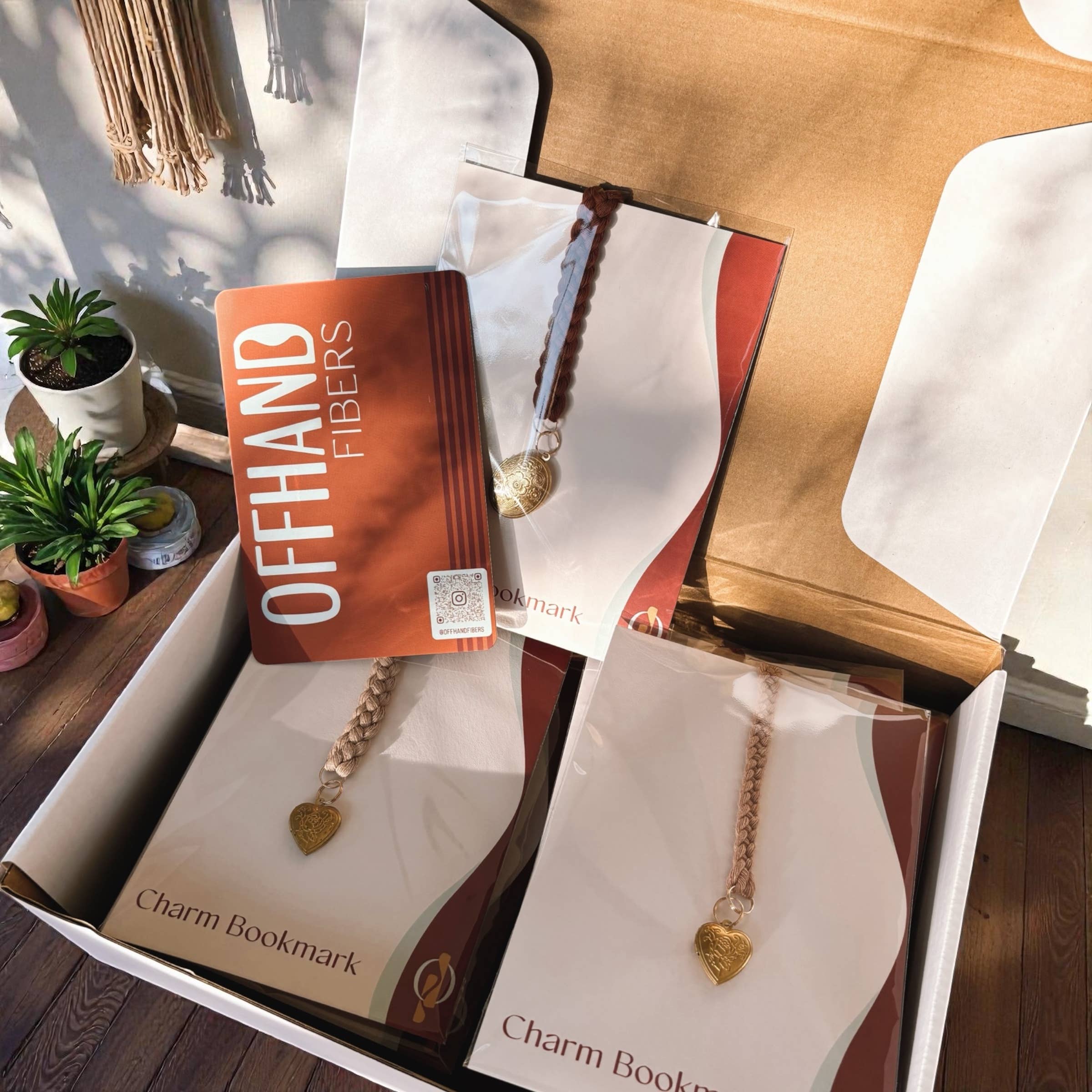 Offhand Fibers – wholesale Bookmark – Heart Locket Bookmark - Valentines, Literature, Bookish Gift2