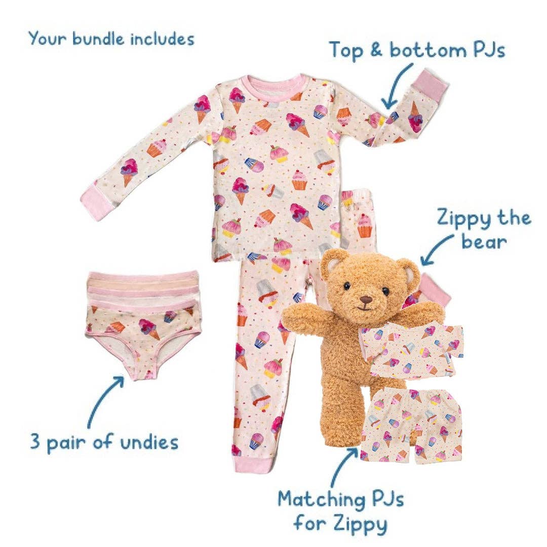 Zip N' Bear - Wholesale Sleepwear Set - Kids - Cupcake Confetti Bundle2