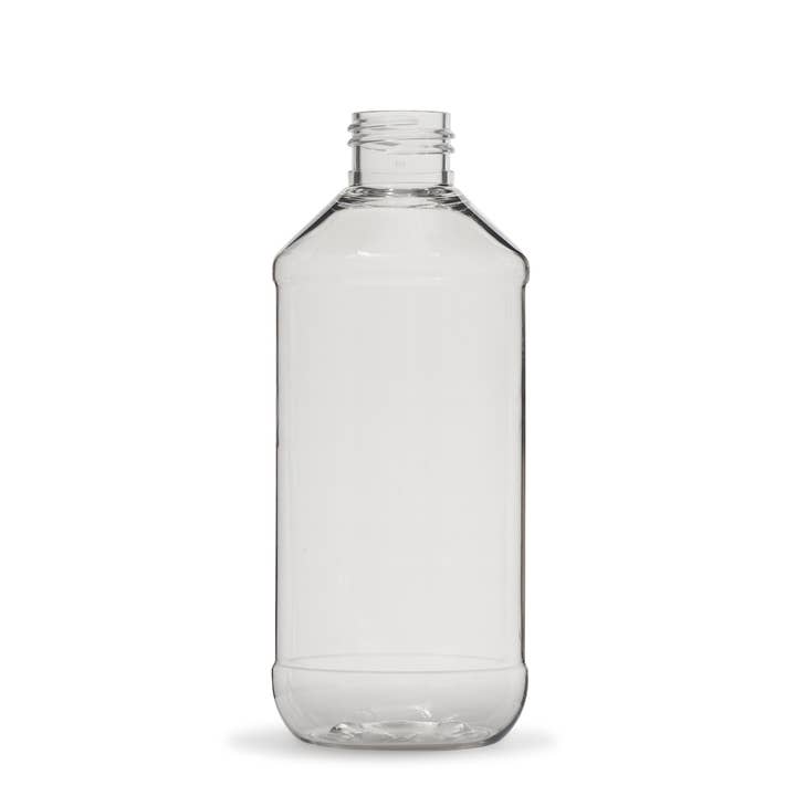 Bottiglia Moderna Rotonda in PET Trasparente da 12 oz con Finitura Collo 24mm-410 per la vendita all'ingrosso da parte di OH YES PLASTICS