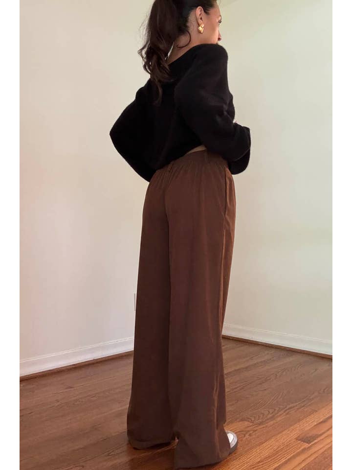 Salty - Wholesale Pants - Women's - CORD DRAWSTRING WIDE PANTS12