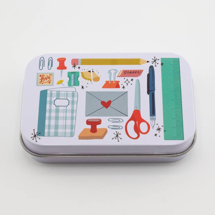 Bobo Design Studio - Wholesale Craft Supplies - Stationery Lovers - Stationery Trinket Tin (Empty)0