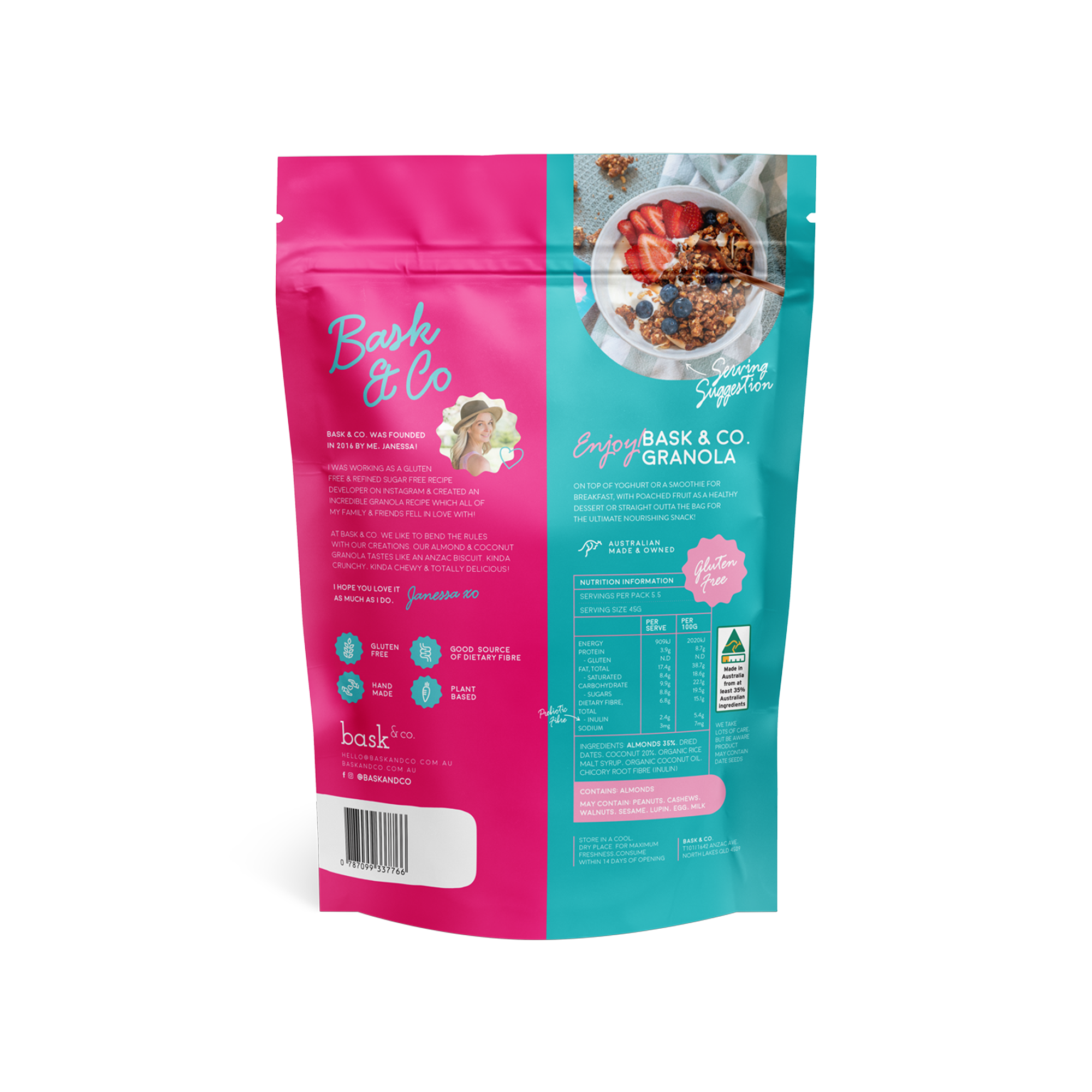 Bask and Co - Wholesale Granola - Almond & Coconut Gluten Free Granola1