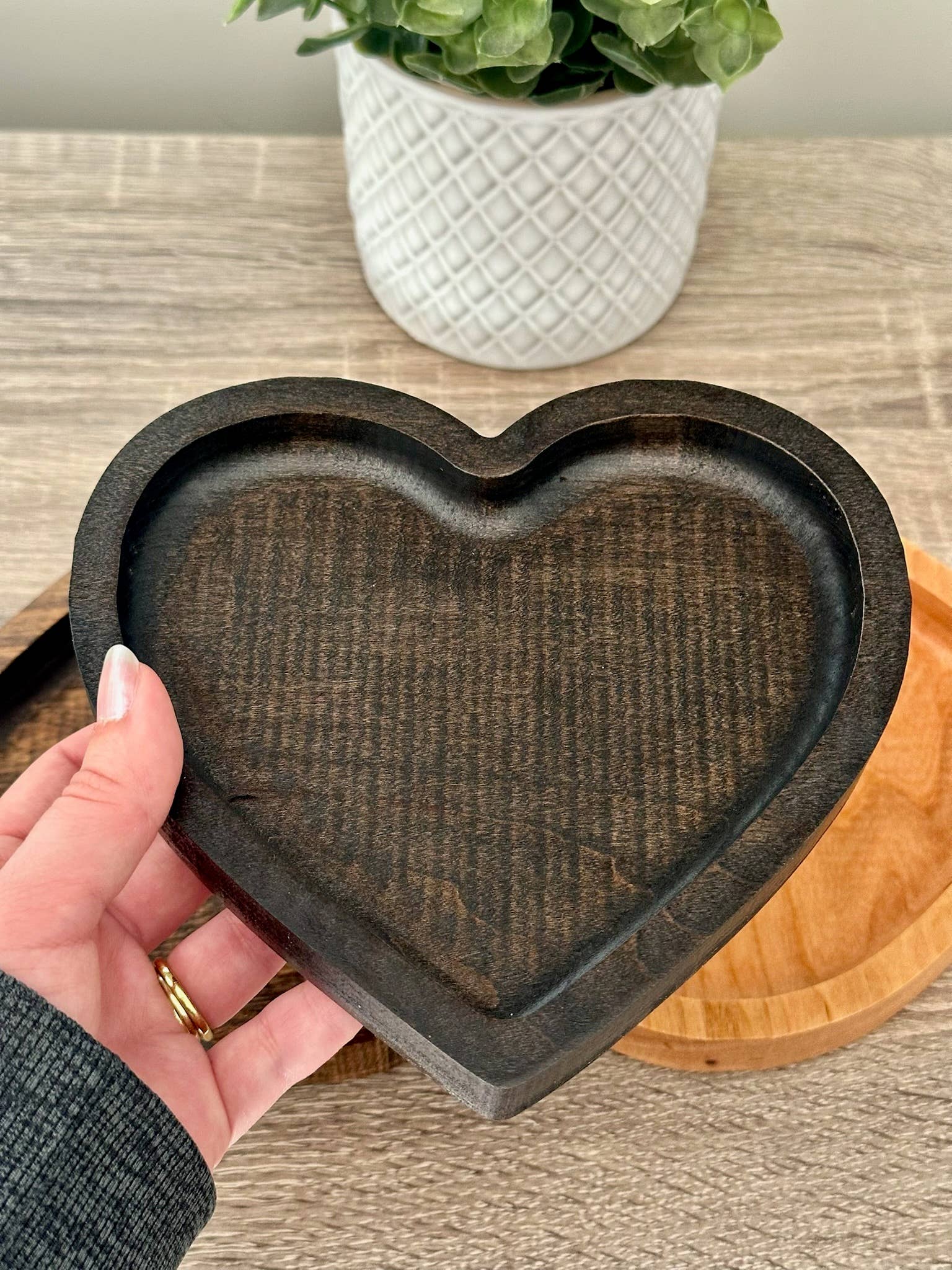 Third Eye Creation Company - Wholesale Decorative Tray - Valentine’s Heart Tray, Wooden Jewelry Dish, Gift for Her5