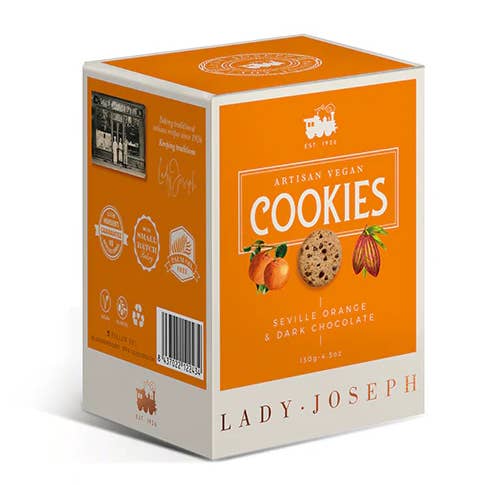 Dark chocolate and Seville orange cookies, Lady Joseph for wholesale by Made in Spain