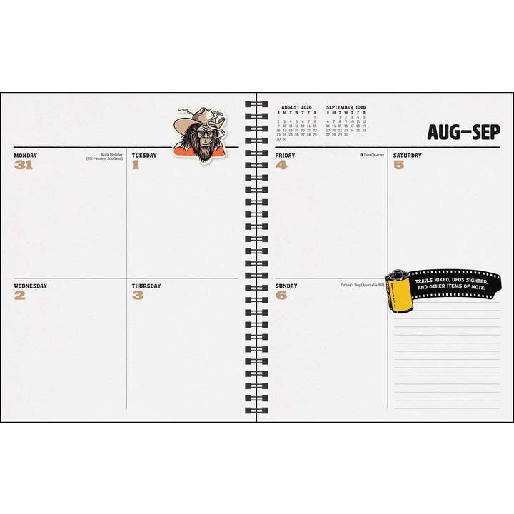 Simon & Schuster - Wholesale Calendar - Paranormal Parks 12-Month 2026 Monthly/Weekly Planner Calendar by Sam Larson4