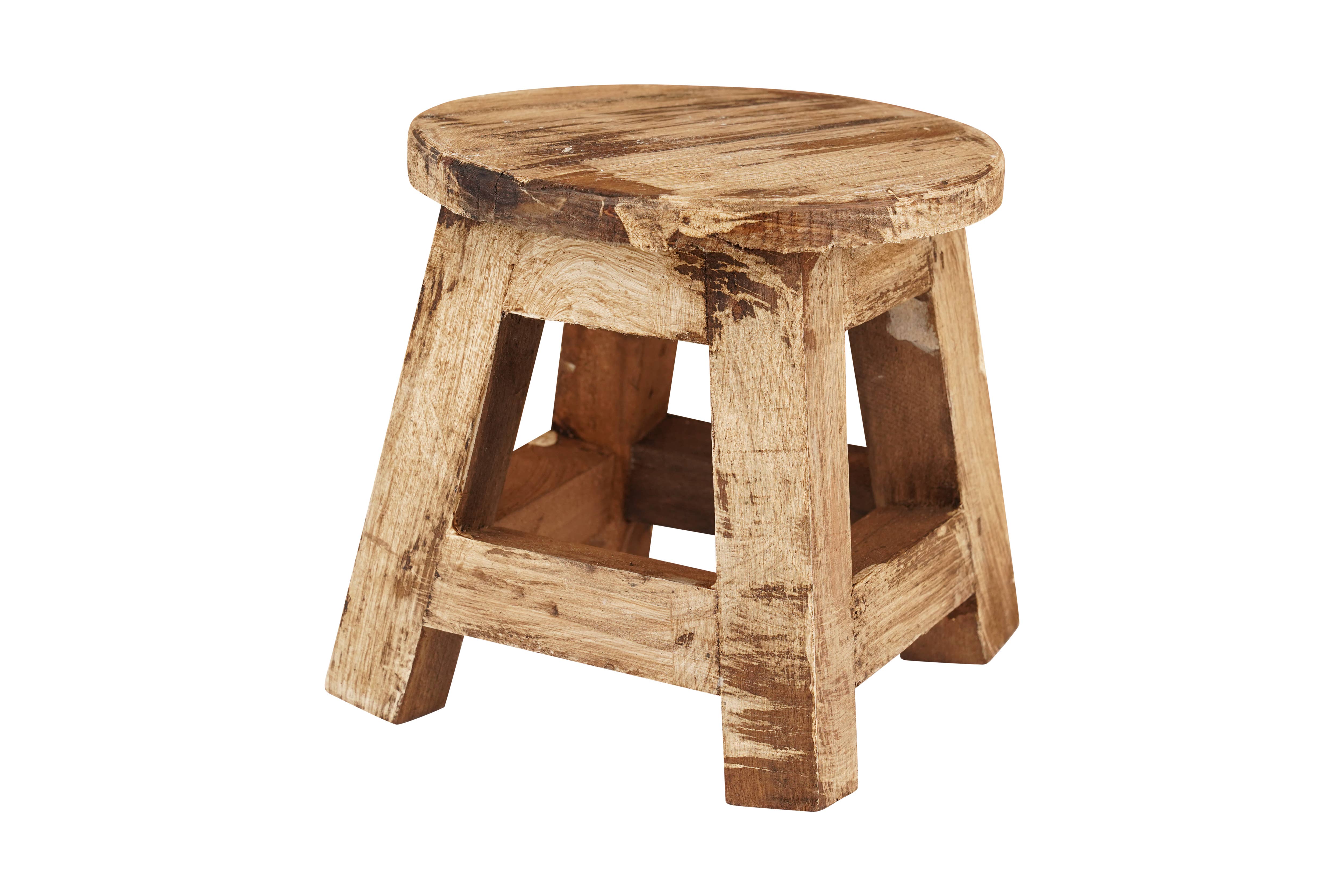 My Amigos Imports – Tamborete por atacado – Banquinhos Mini Rústicos de Madeira Recuperada para Decoração - 20 x 20 cm5