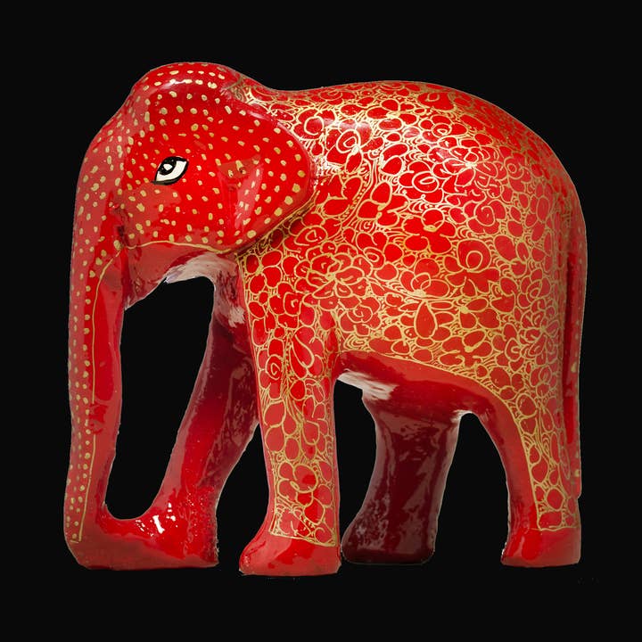 Wooden Stargazer Elephant – 5" Elegant Home Decor Piece for wholesale by Honest love our planet