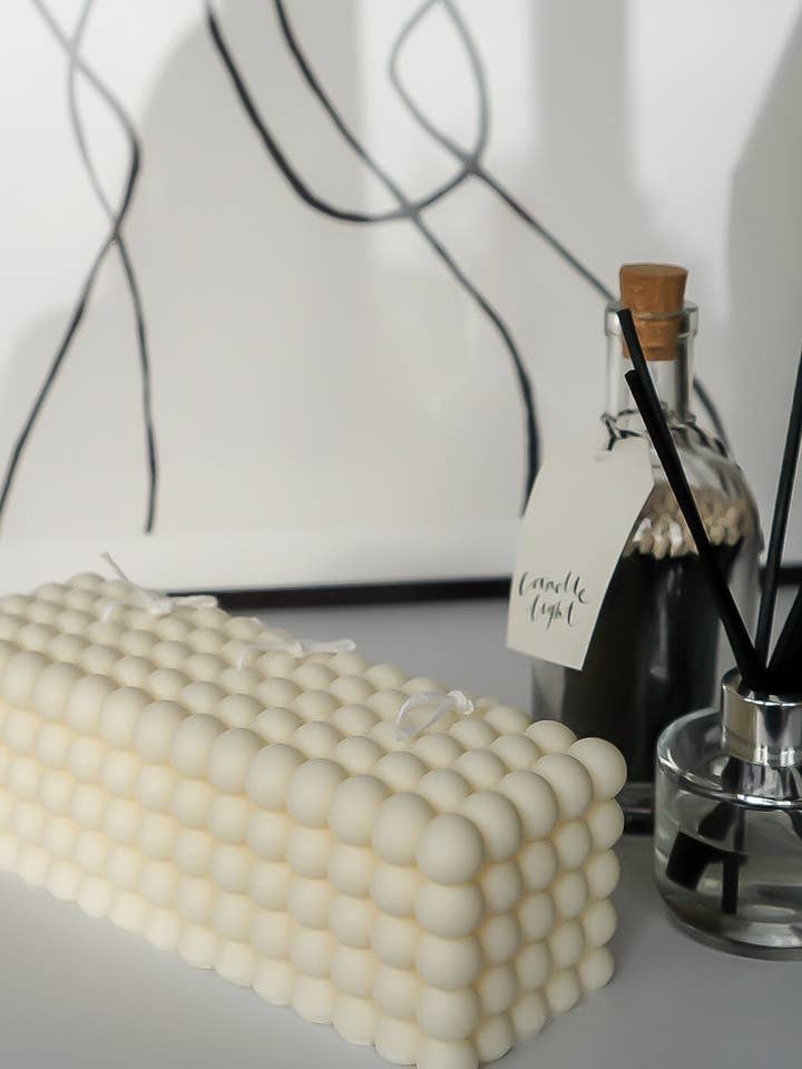 Ekstra stort Triple Wick Bubble Centerpiece - 100% naturlig sojavoks - Skulpturindretning for engroshandel hos Studio Su Casa