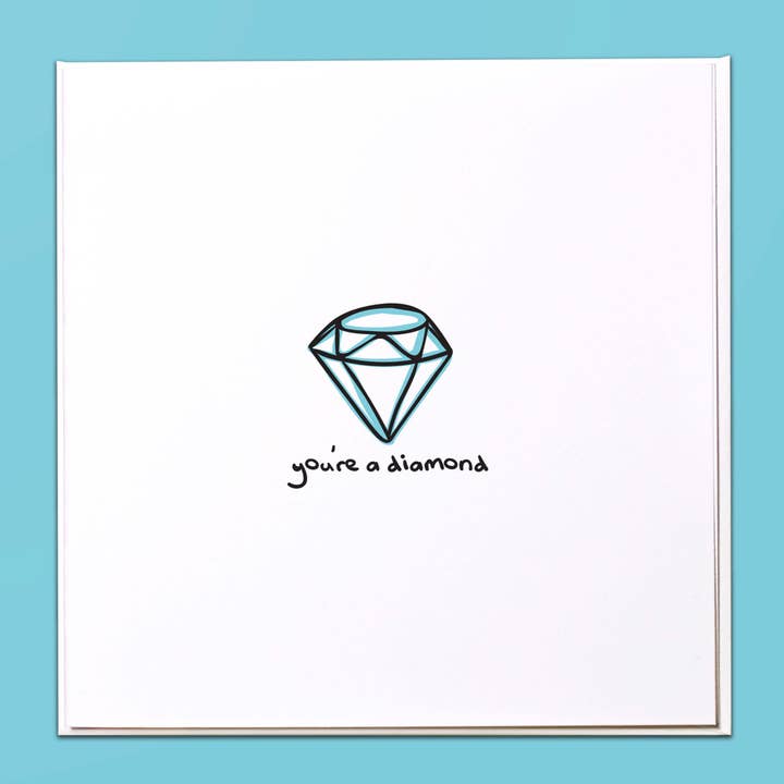 Du är ett diamant Gratulationskort för wholesale av The Crafty Giraffe