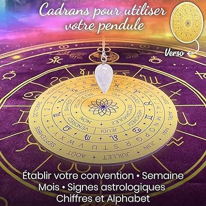 Vibratis – Material de meditação por atacado – Flor da vida em madeira com suporte para mostrador e placa para pêndulo3