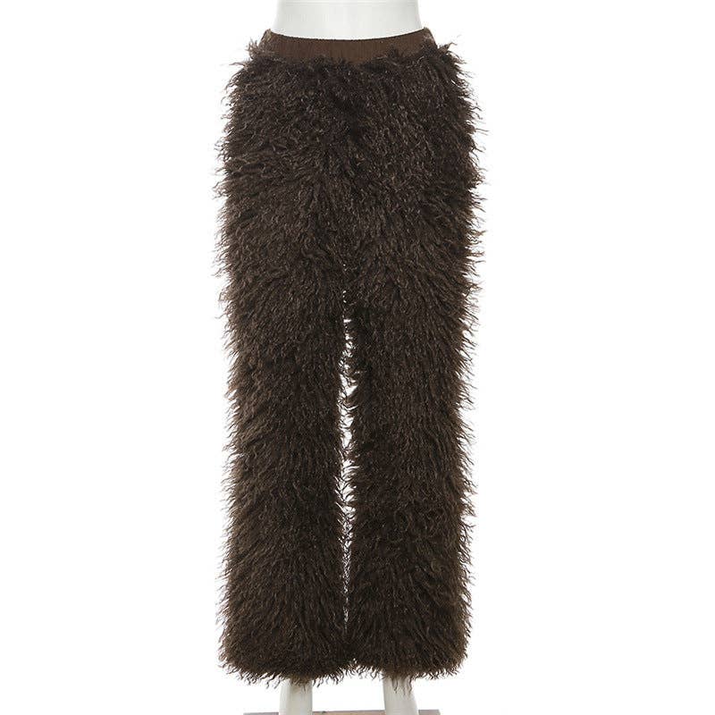 MB Fashion Wholesale - Wholesale Pants - Women's - MB FASHION CASUAL HIGH WAIST FUR PANTS 6191LY10