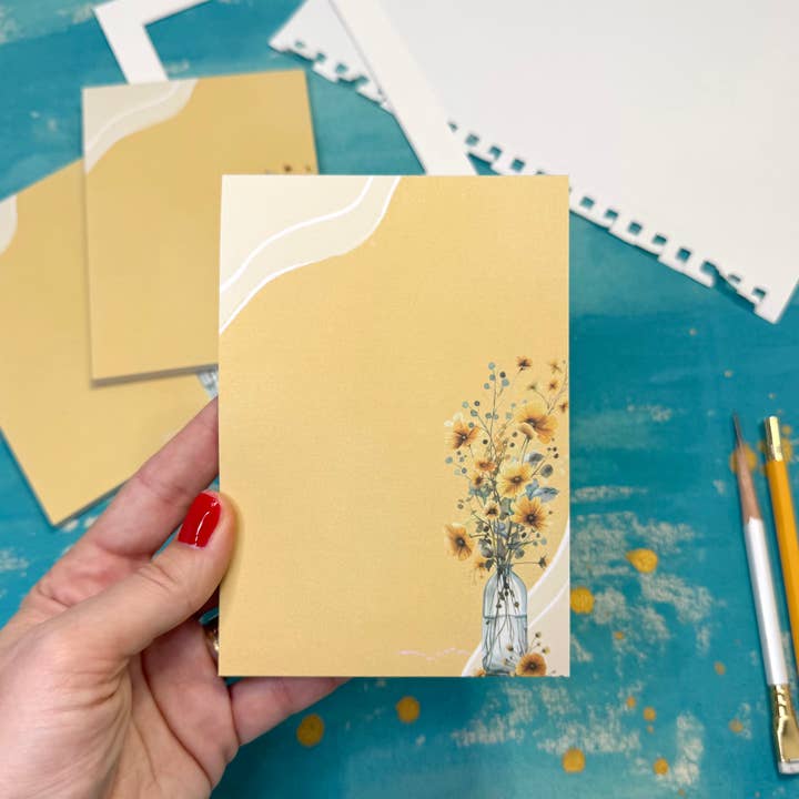 Art Bujo Boutique - Wholesale Notepad - Sunny Days A6 Notepad – Aesthetic Stationery for Journaling, Planning & To-Do List1