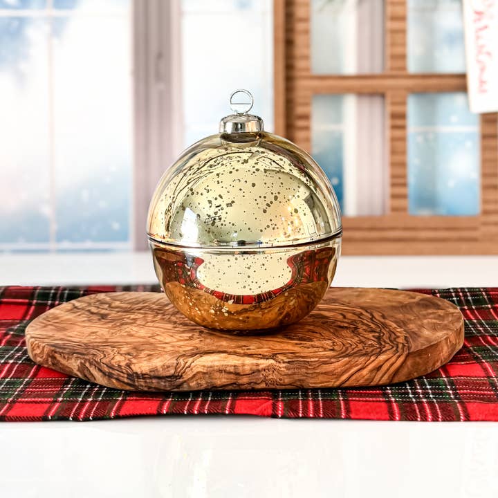 Spirit Glow Home & Body Essentials - Wholesale Candle Holder - *New* Speckled Glass Christmas Ornament Jar Candle 5
