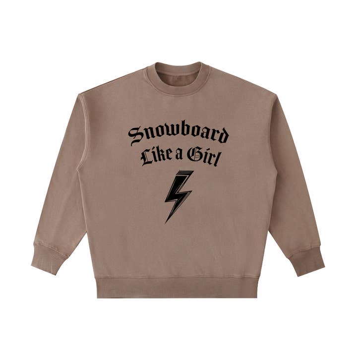 Snowboard Like A Girl Vintage Washed Sweatshirt for wholesale by LIKE A GIRL CLUB