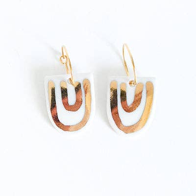 October Forever - Wholesale Dangle Earrings - Little Rainbow Hoops