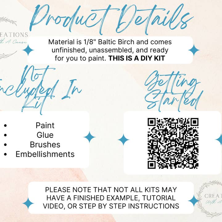 Creations With A Cause - Wholesale DIY craft kit - Baseball Interchangeable Insert - Flower/Apple Basket 4