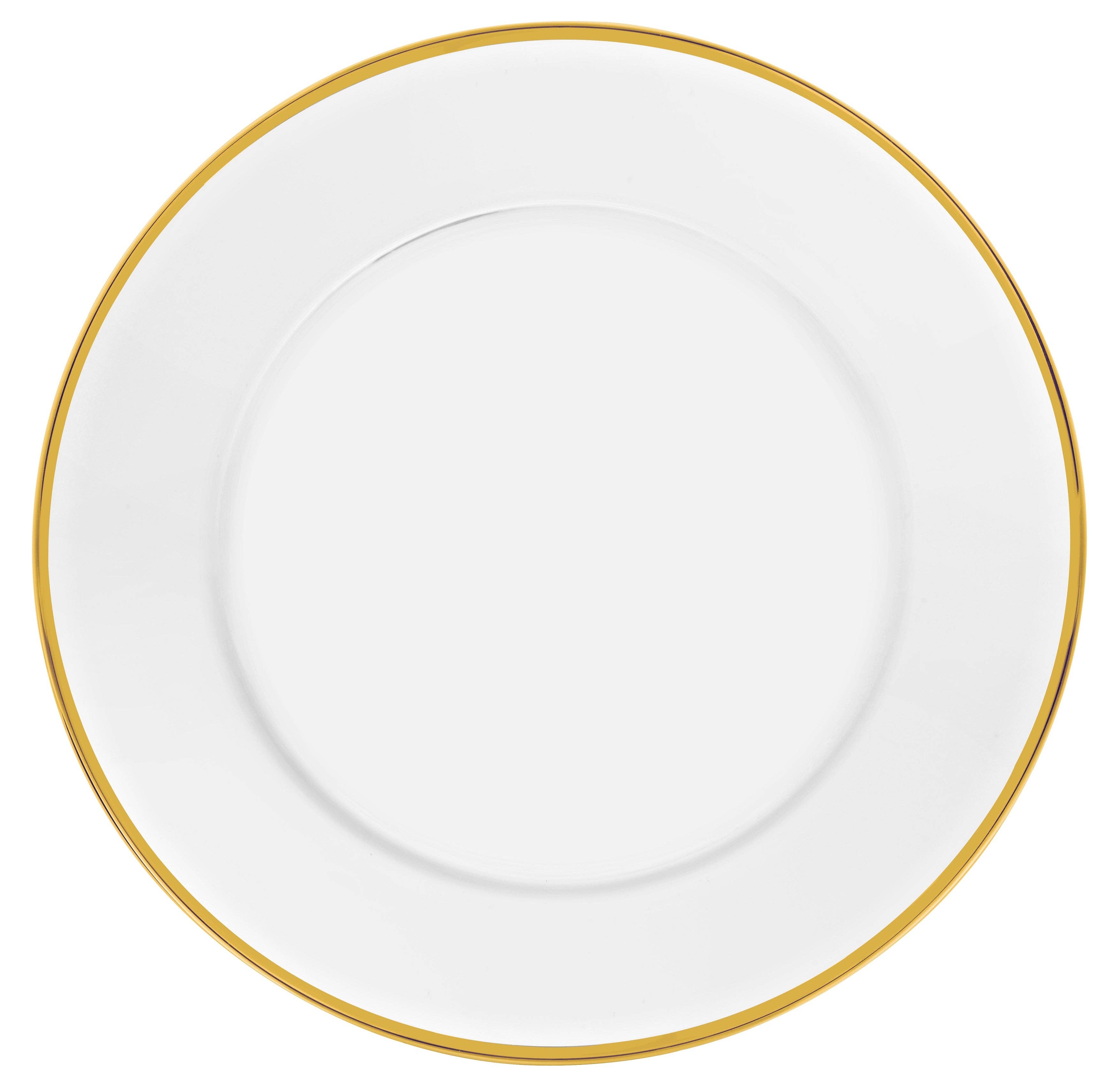Barski - Venta al por mayor Bajoplato - Platos Base Spectrum con borde dorado, 31,8 cm de diámetro, juego de 4
