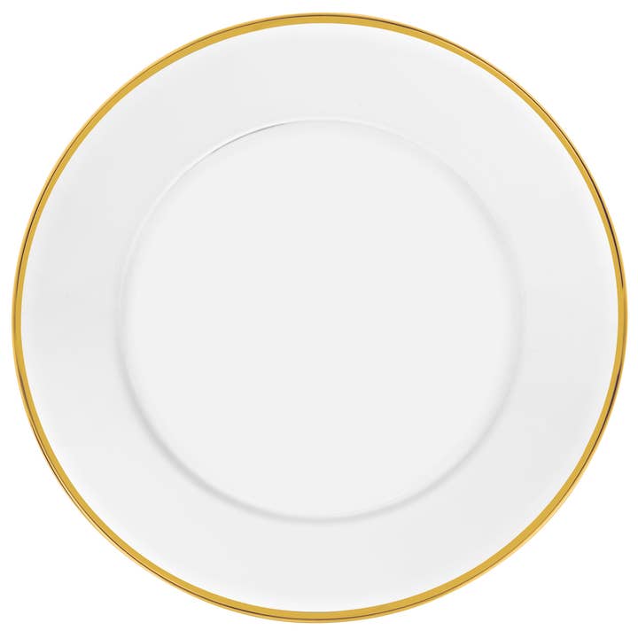 Barski - Wholesale Charger Plate - Spectrum Charger with Gold Rim, 12.5"D, Set of 4