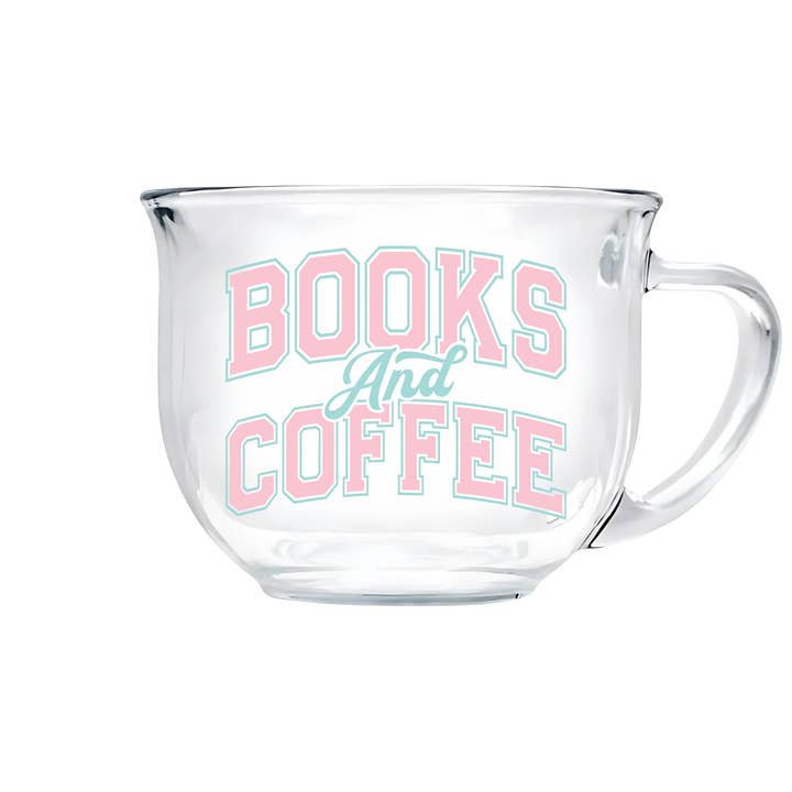 Books and Coffee Jumbo Mug for wholesale by Nearly June Design Co