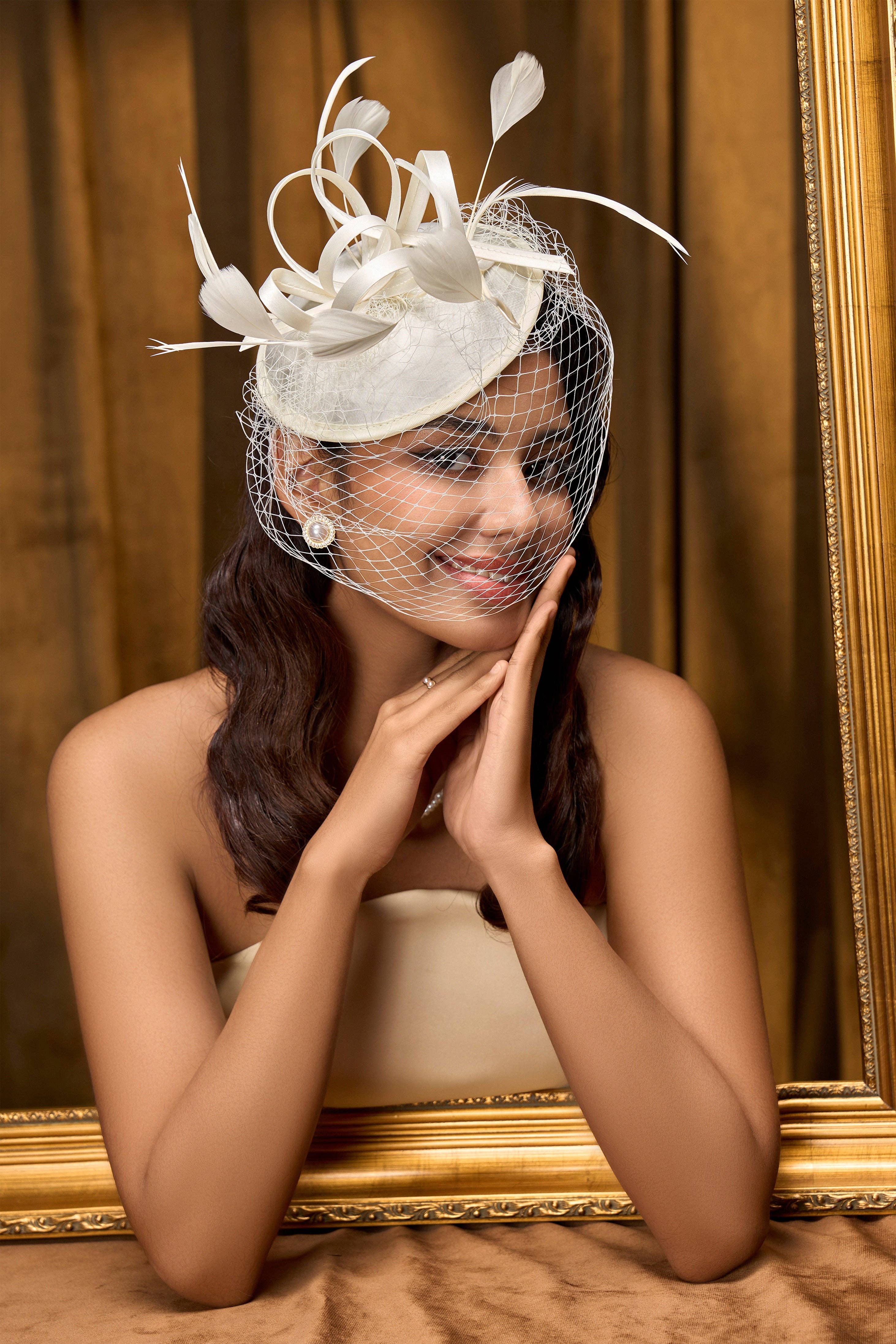 BABEYOND - Wholesale Fascinator Hat - Women's - Vintage Pillbox Veil Cocktail Fascinator5