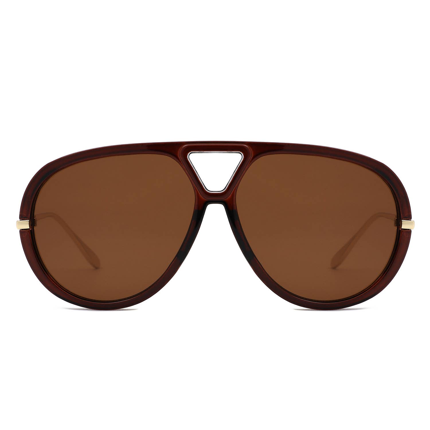 Cramilo Eyewear – wholesale Solglasögon - Dam – Retro Dubbelbrygga Djärva Mode Aviator Solglasögon10