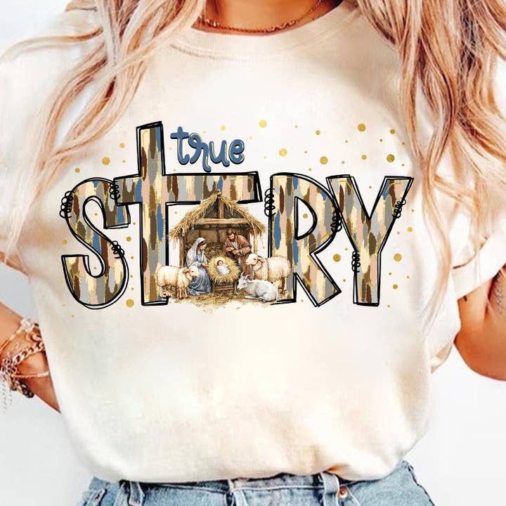 True Story Sweatshirt, Jesus Christmas Shirt, Baby Jesus Tee for wholesale by NVC Ecommerce LLC